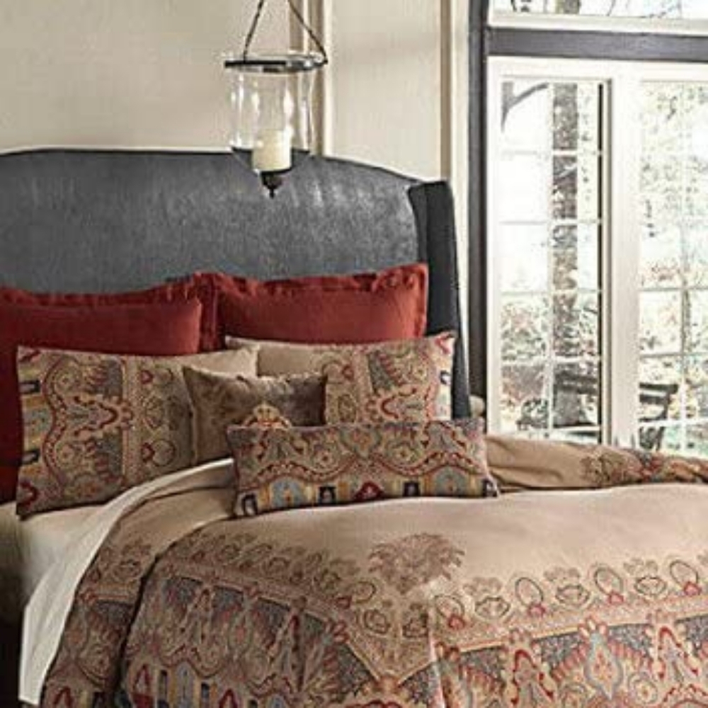 NOBLE EXCELLENCE Euro shams burnt sienna rust (2)